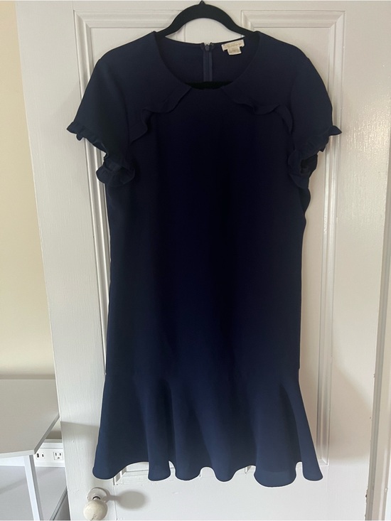 Shoshanna Dresses & Skirts - Shosanna Navy Ruffle Sleeve Shift Dress